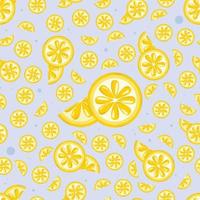 seamless pattern with cute citrus background vector