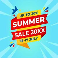 Summer Sale Shop Price Discount Label Sign vector