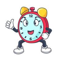 reloj de tiempo reloj mascota ilustración vectorial para la gestión vector