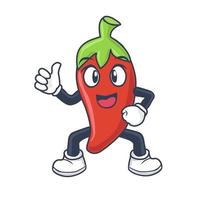 Hot Chili Mascot Vector Illustration