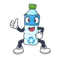Recycle Plastic Bottle Mascot Vector Illustration