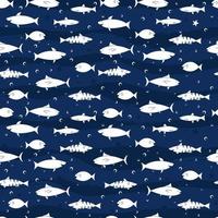 Funny print with fish, stars and bubbles. Print for fabric and wrapping paper. vector