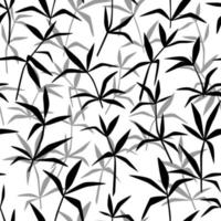 Bamboo twigs seamless on white background vector