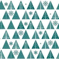 Hand drawn Christmas tree icon on white background. vector