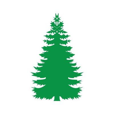 simple christmas tree icon vector logo