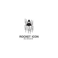 space rocket icon vector logo