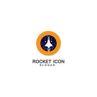 space rocket icon vector logo