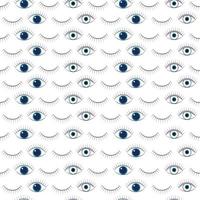Vector seamless eye pattern. Magic, witchcraft, linear art. Eyes are a decorative element.
