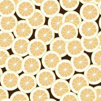 Juicy slices of yellow lemon. Vector, seamless pattern vector