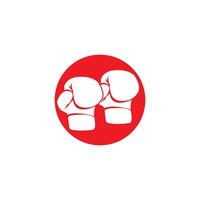 simple boxing gloves icon vector logo