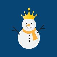 muñeco de nieve santa navidad año nuevo vector logo