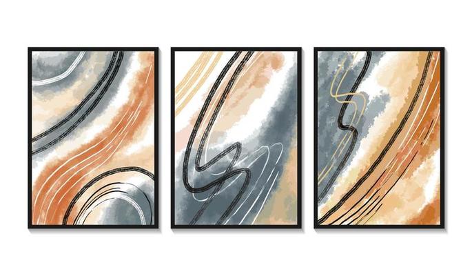 Hand drawn abstract shapes cover pack