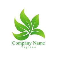 Green Leaf Logo Vector Design For Medicine or Company Logo. With Gradient style