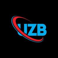 logotipo de uzb. letra uzb. diseño de logotipo de letra uzb. logotipo de iniciales uzb vinculado con círculo y logotipo de monograma en mayúsculas. tipografía uzb para tecnología, negocios y marca inmobiliaria. vector