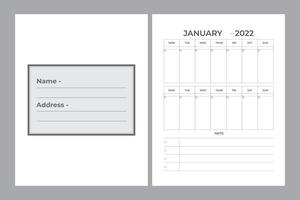 Yearly Planner Interior vector