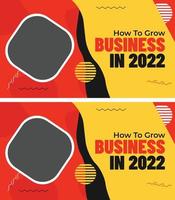 How to grow business in 2022 video thumbnail vector
