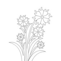 printing flower hand drawing of beautiful art graphic design element vector