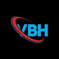 logotipo de vbh. letra vbh. diseño del logotipo de la letra vbh. logotipo de iniciales vbh vinculado con círculo y logotipo de monograma en mayúsculas. tipografía vbh para tecnología, negocios y marca inmobiliaria. vector