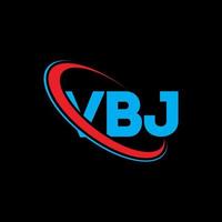 logotipo vbj. letra vjj. diseño del logotipo de la letra vbj. logotipo de iniciales vbj vinculado con círculo y logotipo de monograma en mayúsculas. tipografía vbj para tecnología, negocios y marca inmobiliaria. vector