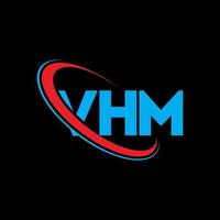 logotipo de vhm. letra vhm. diseño del logotipo de la letra vhm. logotipo de iniciales vhm vinculado con círculo y logotipo de monograma en mayúsculas. tipografía vhm para tecnología, negocios y marca inmobiliaria. vector