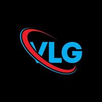 logotipo vlg. letra vlg. diseño de logotipo de letra vlg. logotipo de iniciales vlg vinculado con círculo y logotipo de monograma en mayúsculas. tipografía vlg para tecnología, negocios y marca inmobiliaria. vector