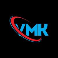 logotipo vmk. letra vmk. diseño del logotipo de la letra vmk. Logotipo de iniciales vmk vinculado con círculo y logotipo de monograma en mayúsculas. tipografía vmk para tecnología, negocios y marca inmobiliaria. vector