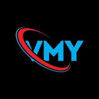 VMY logo. VMY letter. VMY letter logo design. Initials VMY logo linked with circle and uppercase monogram logo. VMY typography for technology, business and real estate brand. vector