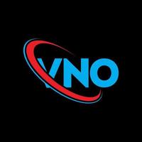 logotipo vno. sin letra. diseño de logotipo de letra vno. logotipo de las iniciales vno vinculado con el círculo y el logotipo del monograma en mayúsculas. tipografía vno para tecnología, negocios y marca inmobiliaria. vector