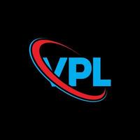 logotipo de VPL. letra Vpl. diseño de logotipo de letra vpl. logotipo de iniciales vpl vinculado con círculo y logotipo de monograma en mayúsculas. tipografía vpl para tecnología, negocios y marca inmobiliaria. vector