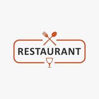 Luxury food restaurant logo design vector