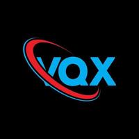 logotipo vqx. letra vxx. diseño del logotipo de la letra vqx. logotipo de iniciales vqx vinculado con círculo y logotipo de monograma en mayúsculas. tipografía vqx para tecnología, negocios y marca inmobiliaria. vector