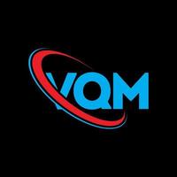 logotipo vqm. letra vqm. diseño del logotipo de la letra vqm. Logotipo de iniciales vqm vinculado con círculo y logotipo de monograma en mayúsculas. tipografía vqm para tecnología, negocios y marca inmobiliaria. vector