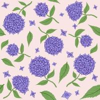 Hydrangeas Seamless Background vector