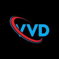 logotipo vvd. letra vvd. diseño del logotipo de la letra vvd. logotipo de iniciales vvd vinculado con círculo y logotipo de monograma en mayúsculas. tipografía vvd para tecnología, negocios y marca inmobiliaria. vector