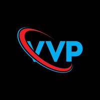 logotipo vvp. carta vvp. diseño del logotipo de la letra vvp. logotipo de iniciales vvp vinculado con círculo y logotipo de monograma en mayúsculas. tipografía vvp para tecnología, negocios y marca inmobiliaria. vector