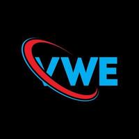 logotipo de vwe. letra vwe. diseño del logotipo de la letra vwe. Logotipo de iniciales vwe vinculado con círculo y logotipo de monograma en mayúsculas. tipografía vwe para tecnología, negocios y marca inmobiliaria. vector