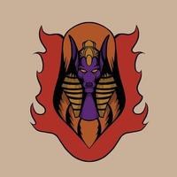 ilustración vectorial anubis creada para las necesidades de hacer pegatinas, marcas, publicidad y otros vector