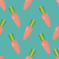 Seamless Pattern with Carrots. Vector illustration. For posters, banners, card, printing on the pack, paper, printing on clothes, fabric, wallpaper.