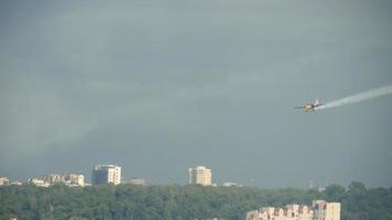 KAZAN, RUSSIAN FEDERATION, JUNE 14, 2019 - Pilot Martin Sonka, Red Bull Air Race World Championship 2019, training session, slow motion video