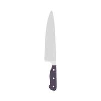 Kitchen Knife Flat Illustration. Clean Icon Design Element on Isolated White Background vector