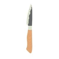 Kitchen Knife Flat Illustration. Clean Icon Design Element on Isolated White Background vector