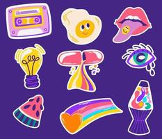 Stickers collections in pop art style 444979 Vector Art at Vecteezy