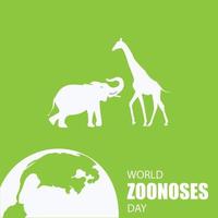 día mundial de las zoonosis vectoriales. con un diseño simple y elegante