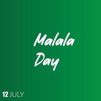 Malala Day Vector. Good for media history, advertisements, posters. Simple and elegant design vector
