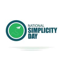 National Simplicity Day Vector. Good for speech. simple and elegant design vector