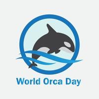 vector del día mundial de la orca. bueno para el día mundial de la orca. diseño simple y elegante