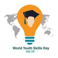 World Youth Skills Day Vector. Simple and elegant design vector