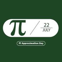 Vector for Pi Approximation Day. Simple and elegant design