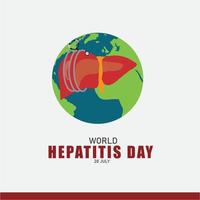 día mundial de la hepatitis vectorial. bueno para el día mundial de la hepatitis. carteles, pancartas, redes sociales. diseño simple y elegante vector