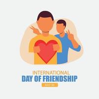 vector día internacional de la amistad. diseño simple y elegante
